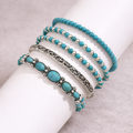 Éloria™ | Bracelet multi-rangs turquoise raffiné