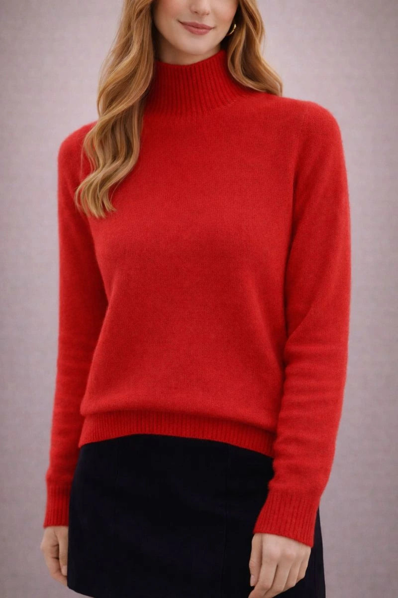 Pull col montant en maille douce