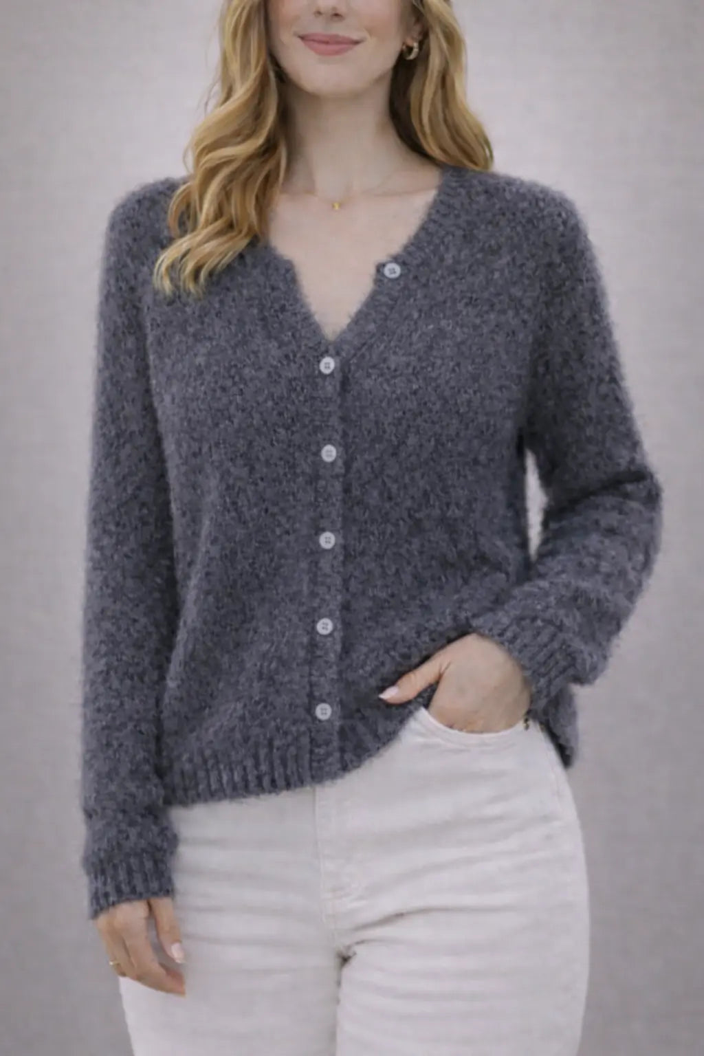 Cardigan en maille cachemire-touch