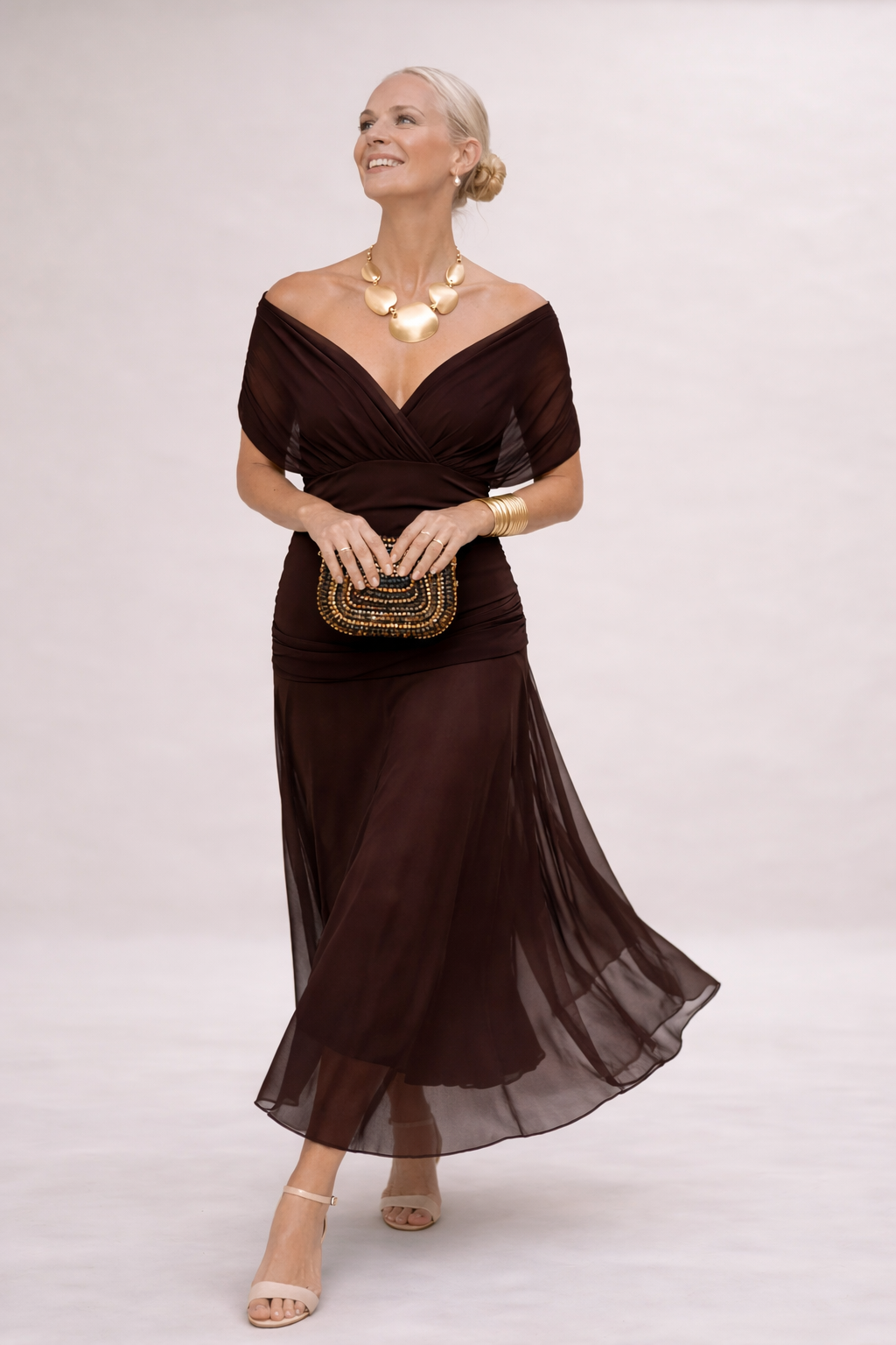 Louise | Robe Maxi de Fête Élégante à Col V