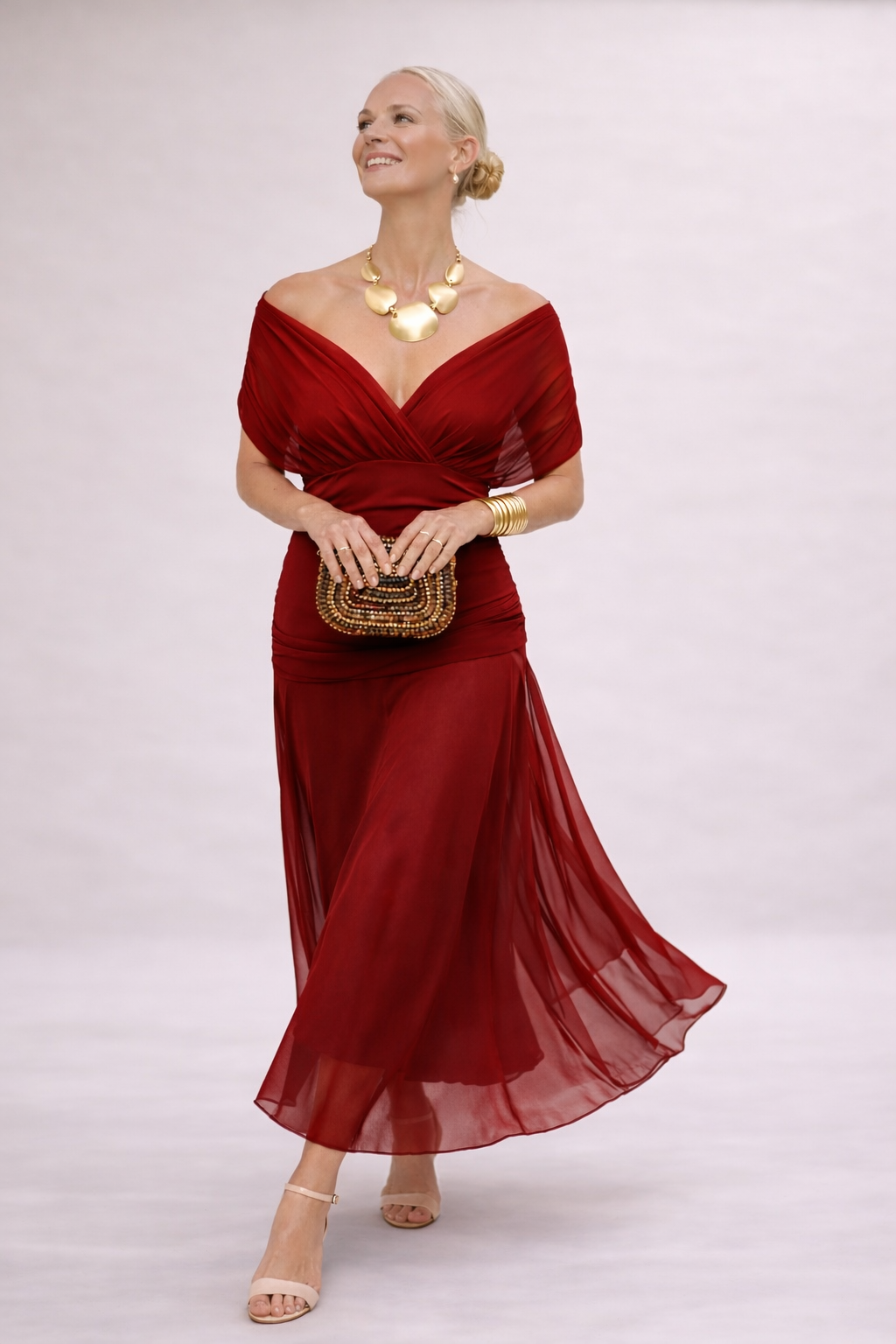 Louise | Robe Maxi de Fête Élégante à Col V