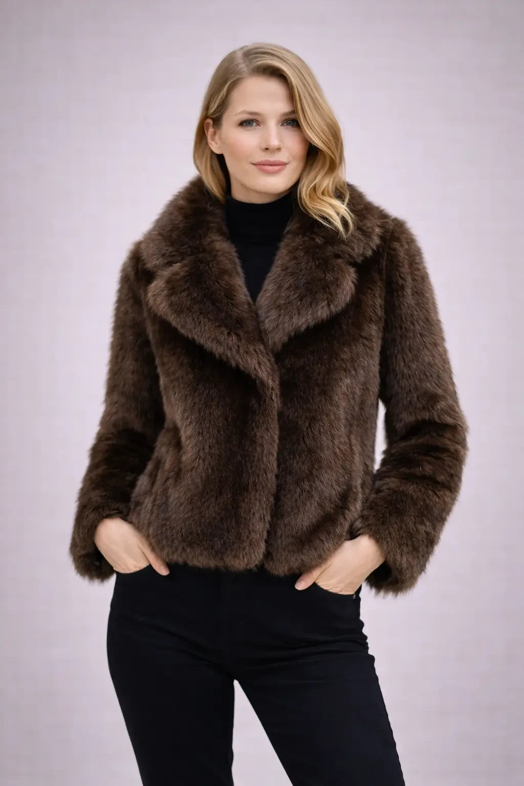 Veste Réversible Suédine & Fausse Fourrure